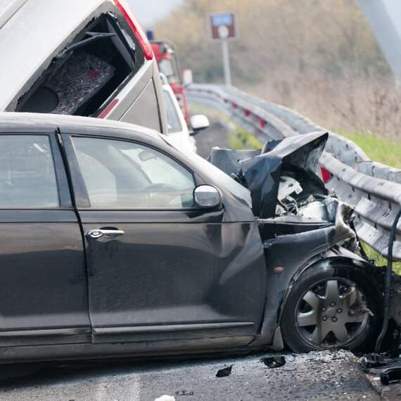 Car crash on the road | Riverside Personal Injury Attorney