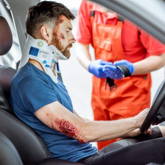Neck and hand injury in Car | Riverside Personal Injury Attorney